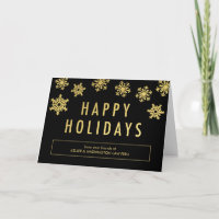 Carte de voeux Golden Flakes Business Holiday