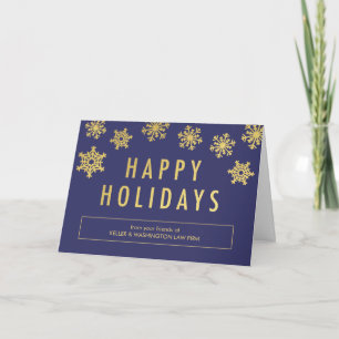 Carte de voeux Golden Flakes Business Holiday
