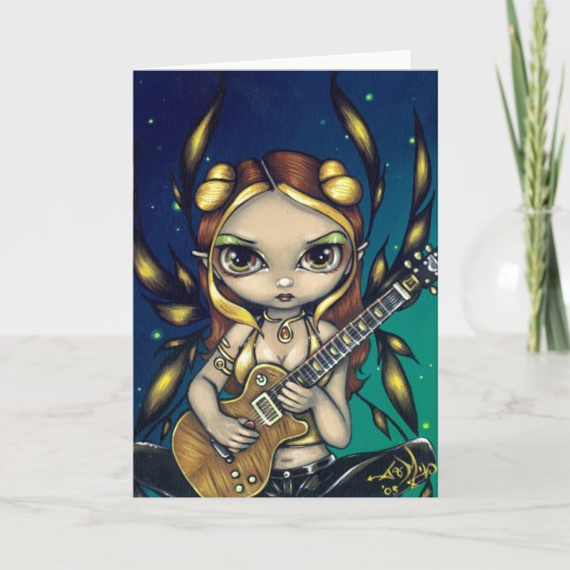 Carte de voeux "Golden Guitar Fairy" (Devant)