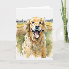 Carte de vœux Golden Retriever