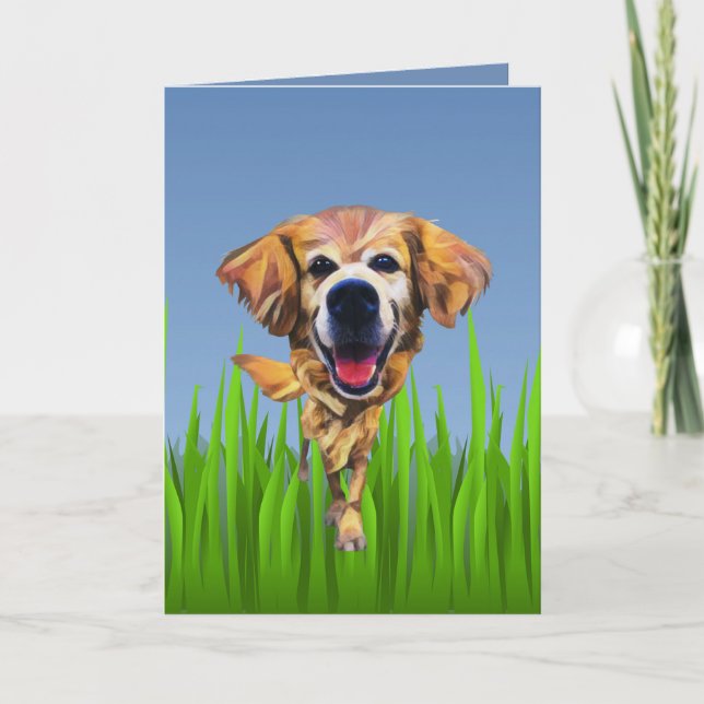 Carte de voeux Golden Retriever (Devant)