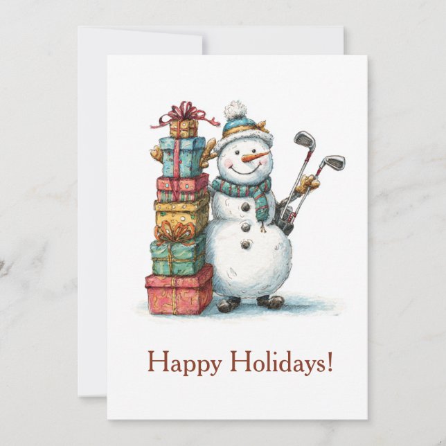 Carte de vœux golfique (Devant)