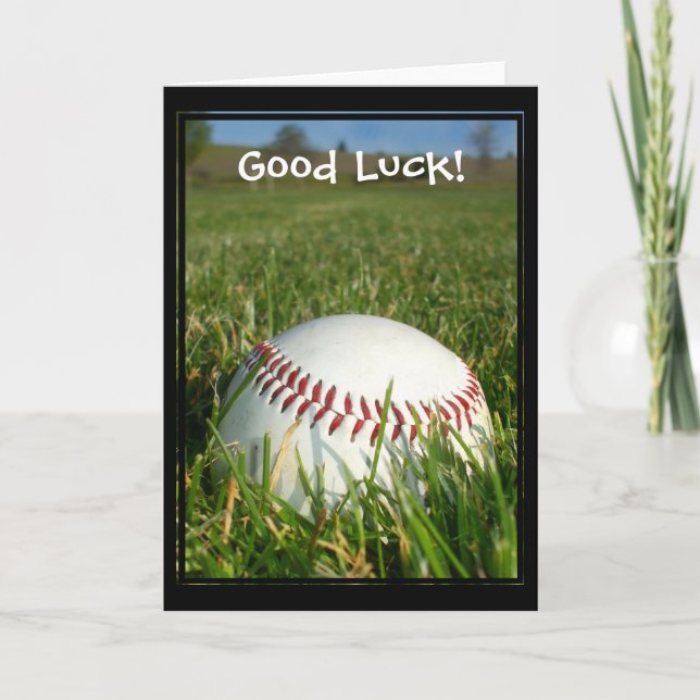 Carte de voeux Good Luck Baseball (Devant)
