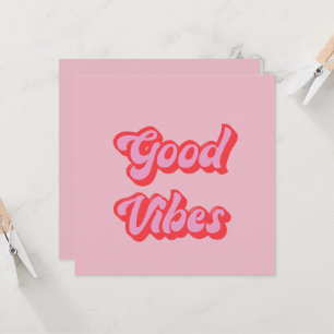 Carte de voeux Good Vibes Flat