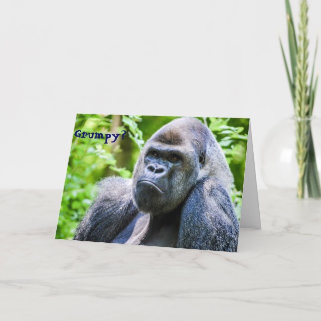 Carte de voeux Gorilla Chever Up (Devant)