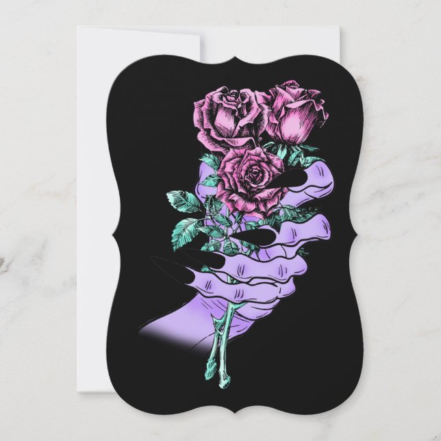 Carte de voeux Gothique Bouquet Appartement (Devant)