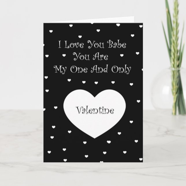 Carte de voeux gothique de coeur de Valentine (Devant)