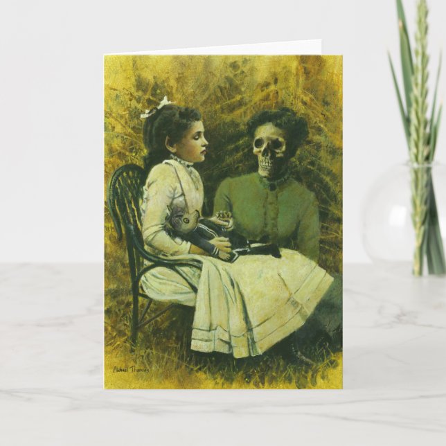 Carte de voeux gothique de loup (Devant)