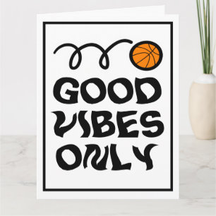 Carte de vœux grand basket-ball vibes positives un