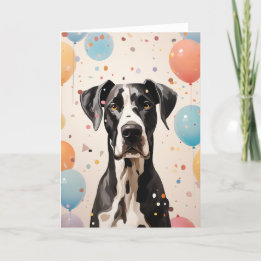 Carte de voeux Great Dane Celebration