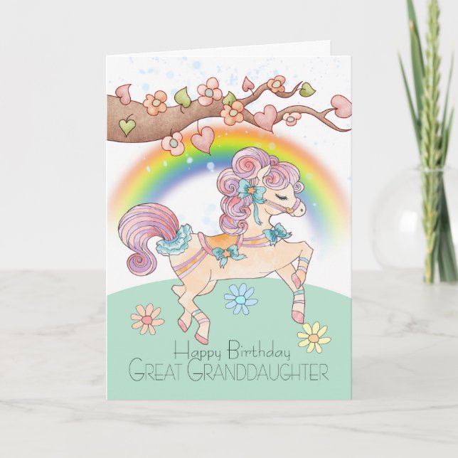Carte de voeux Great Grandgirl Pony (Devant)