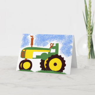 Carte de voeux Green Tractor
