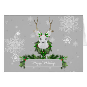Carte de voeux Grey Reindeer