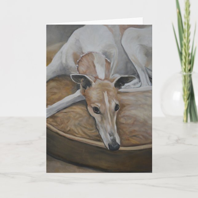 Carte de voeux Greyhound Dog Art (Devant)