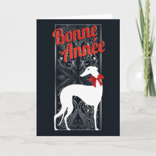 Carte de voeux Greyhounden fête
