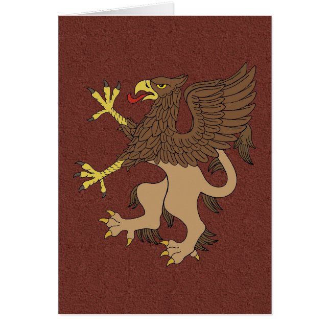 Carte de voeux Griffin Rampant (Devant)