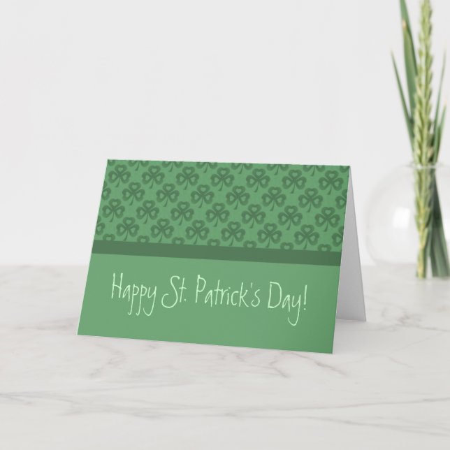 Carte de voeux Grunge Shamrock (Devant)