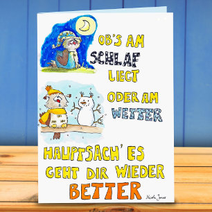 carte de vœux GUTE BESSERUNG par Nicole Janes