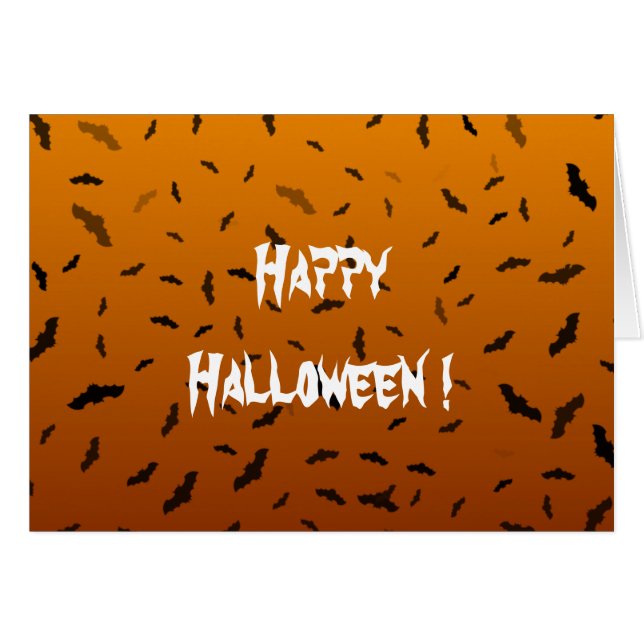Carte de voeux Halloween Bats (Devant horizontal)