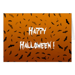 Carte de vœux Halloween - Chauves-souris