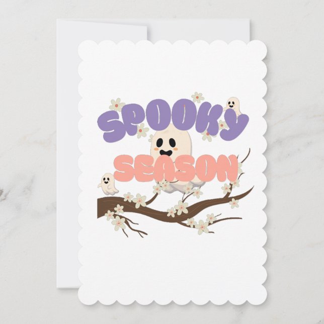 Carte de voeux Halloween de saison éffrayante (Dos)