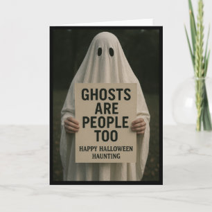 Carte de voeux Halloween Éffrayant - Ghost People