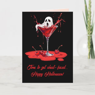 Carte de voeux Halloween Éffrayante et amusante