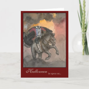Carte de voeux Halloween Horseman sans tête