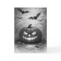 Carte de vœux Halloween Jack o Lantern