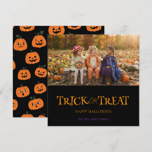 Carte de vœux Halloween personnalisée avec photo  