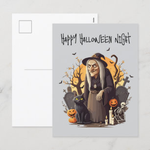 🎃 Carte de vœux Halloween sorcière 👻🧙♀️