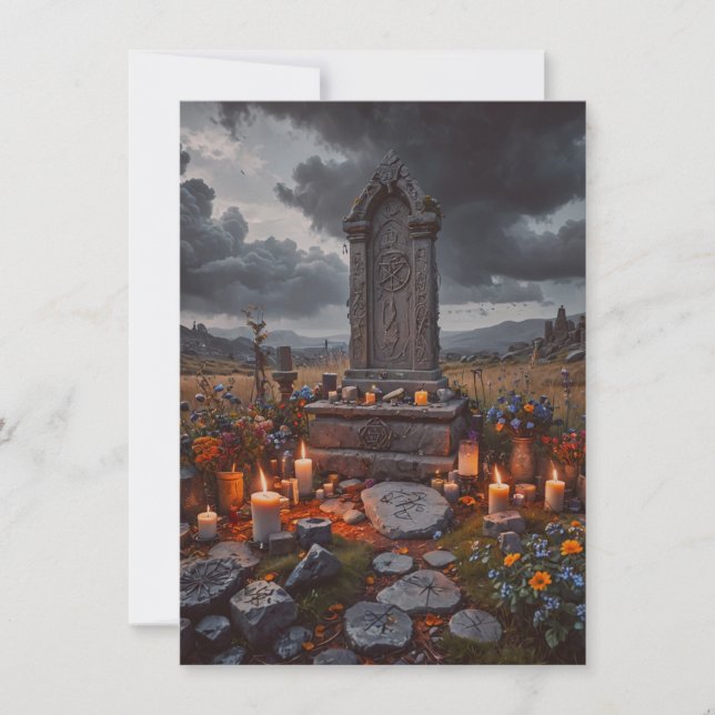 Carte de voeux Halloween Tombstone (Devant)