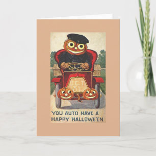 Carte de voeux Halloween vintage