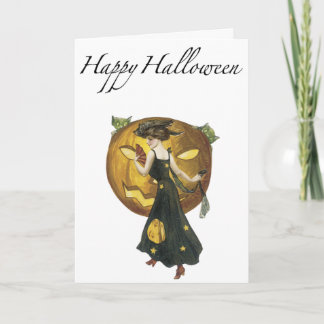 Carte de voeux Halloween vintage