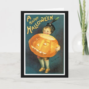 Carte de voeux Halloween vintage