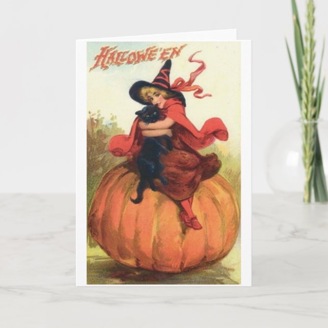Carte de voeux Halloween vintage (Devant)