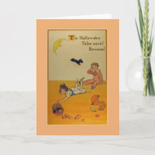 Carte de voeux Halloween vintage