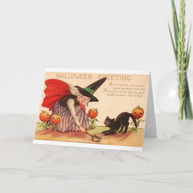 Carte de voeux Halloween vintage (Devant)