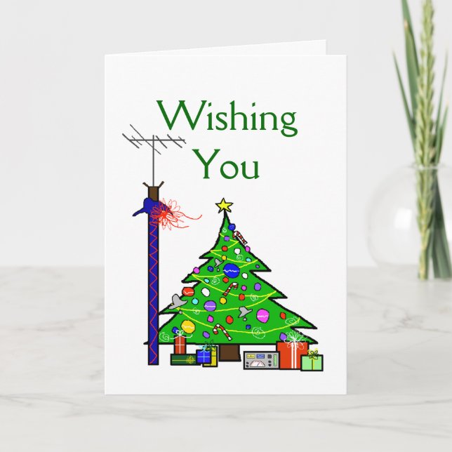 Carte de voeux Ham Radio Christmas Tree (Devant)