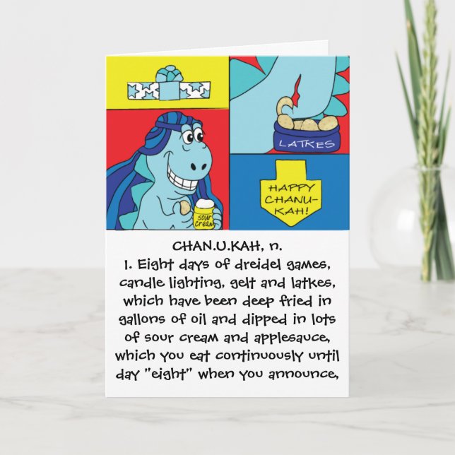 Carte de voeux Hanoukka avec enveloppe (Devant)