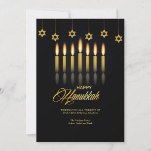 Carte de voeux Hanoukka Candles