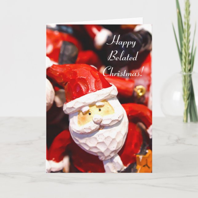 Carte de voeux Happy Belated Christmas père Noël (Devant)