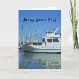 Carte de voeux Happy Boss's Day Yacht