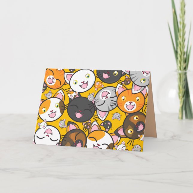 carte de voeux happy cats (Devant)