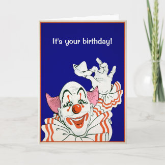 Carte de voeux Happy Clown personnalisable
