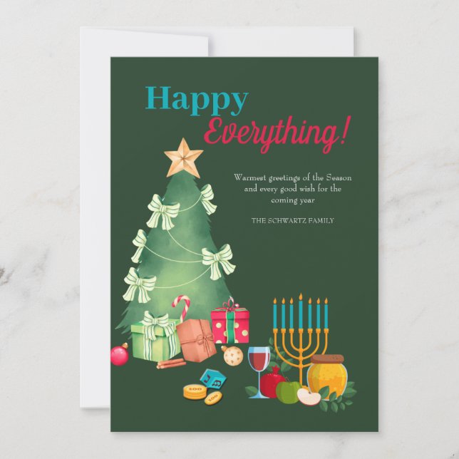 Carte de voeux Happy Everything Holiday (Devant)