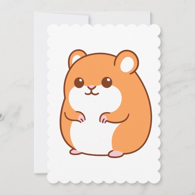 Carte de voeux Happy Hamster Flat (Devant)