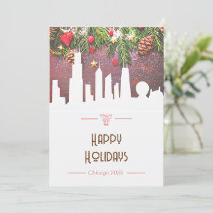 Carte de voeux Happy Holidays de Chicago