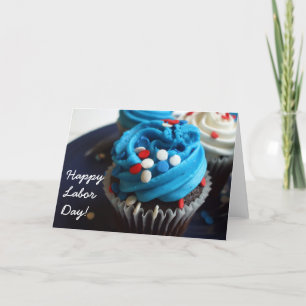 Carte de voeux Happy Labor Day Cupcakes