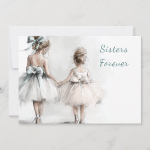 Carte de voeux Happy Sister Day - Mode Pastel